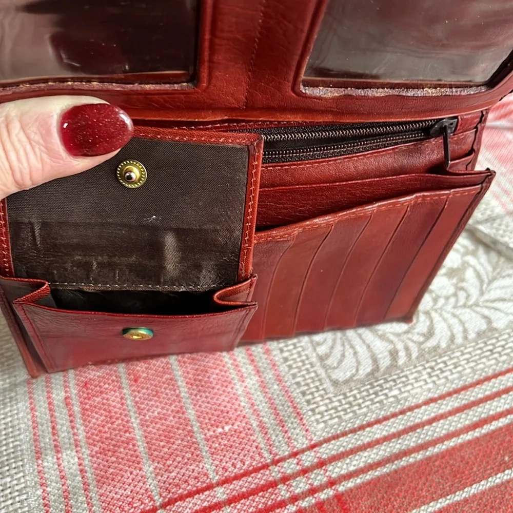 ORFE men’s large brown genuine leather wallet